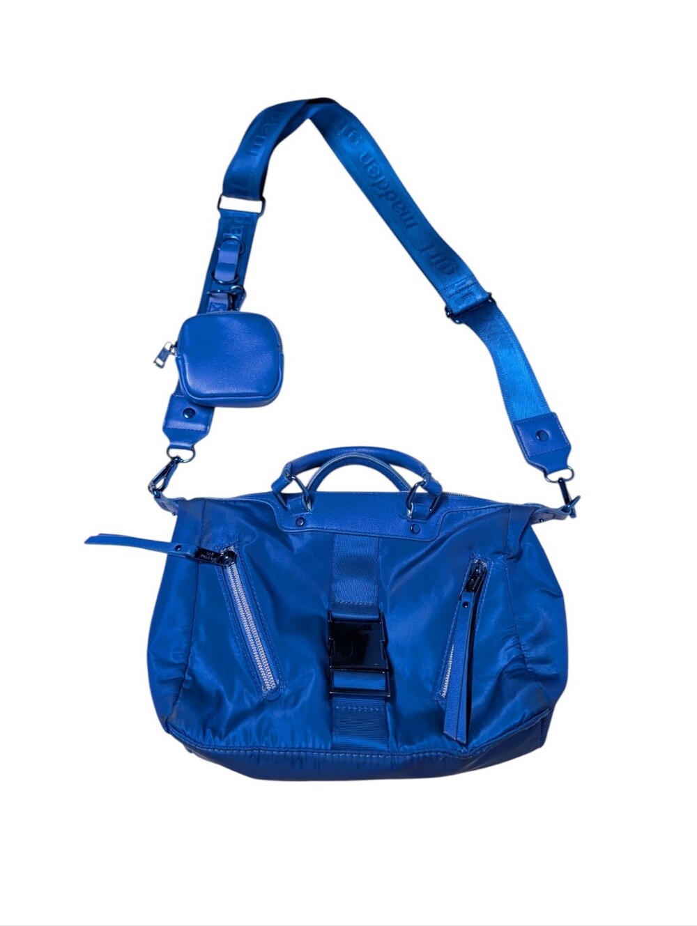 Madden Girl Royal Blue Nylon Crossbody Bag Messenger Satchel Removable Coin Bag